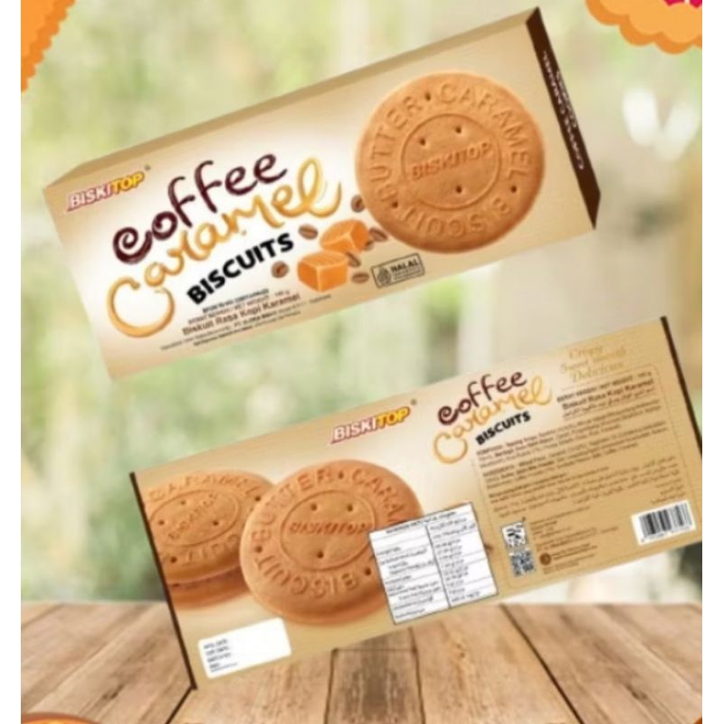 

Kue Biskuit caramel coffee