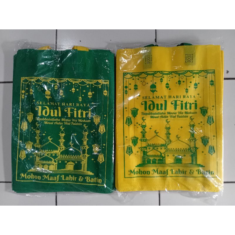 

Tas Spundbond / Goodie bag Lebaran Hampers 1 sisi