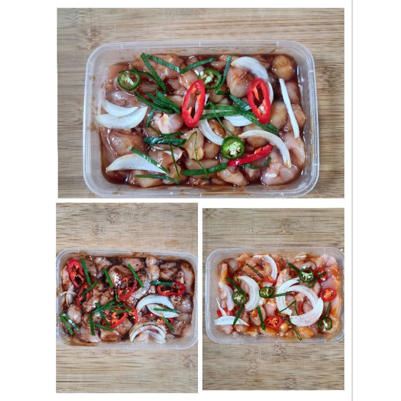 

SLICE MARINASI DADA AYAM FRESH 400Gr Bumbu Teriyaki | Bulgogi | Blackpapper | BBQ