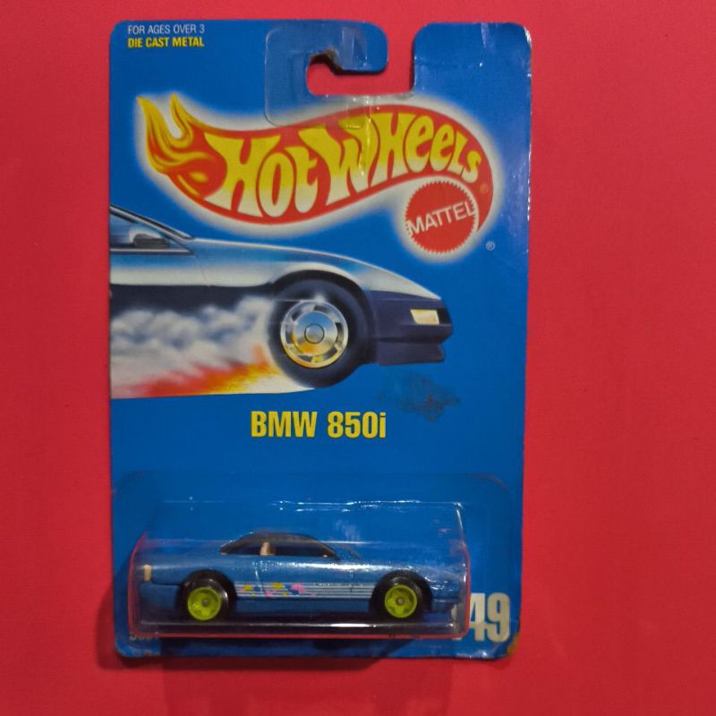 Hot Wheels BMW 850i Biru Blue card no 149 1992