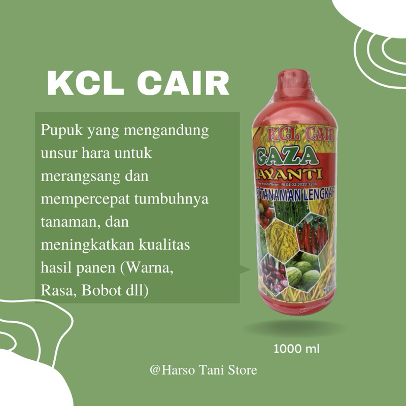 KCL Cair 1 Liter/ Pupuk tanaman mengandung unsur hara
