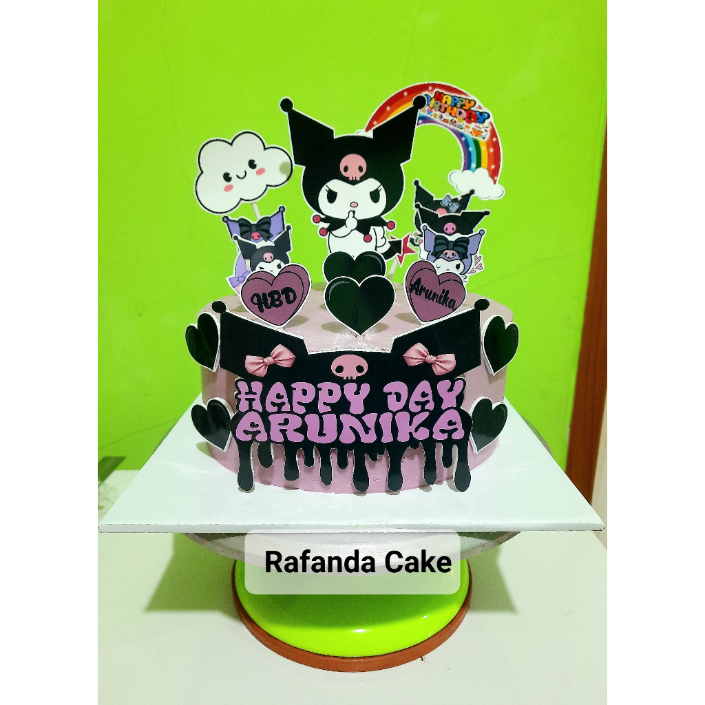 Topper kue ulang tahun toper bolu ultah karakter kuromi sanrio
