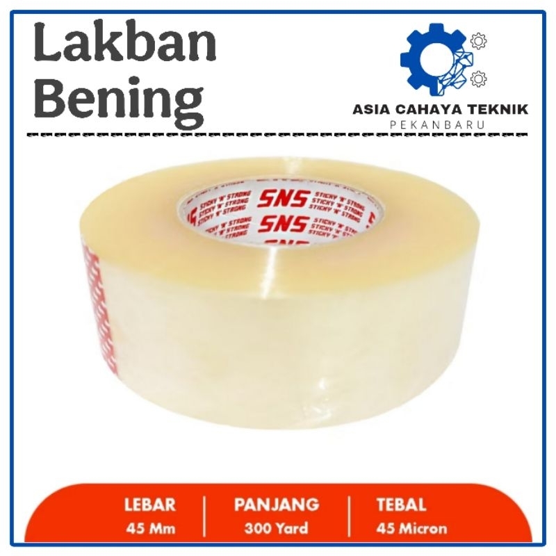 

Lakban Bening 2 Inchi 45 mm x 300 Yard / Isolasi Bening Selotip 45mm 300Yard
