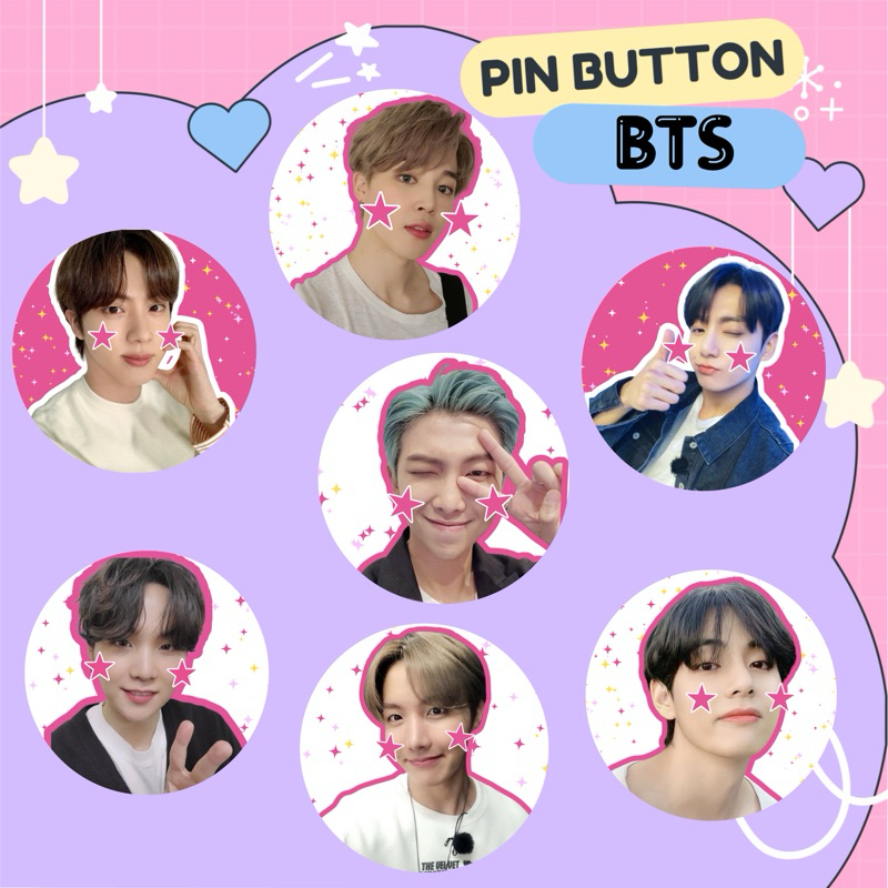 PIN BUTTON HYBE KPOP / PIN BUTTOM KPOP / PIN UNTUK TAS