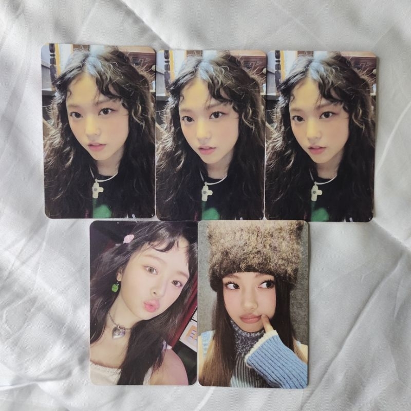 [ready stock] photocard official ld kpopmerch new jeans haerin hanni get up hyein omg message card v