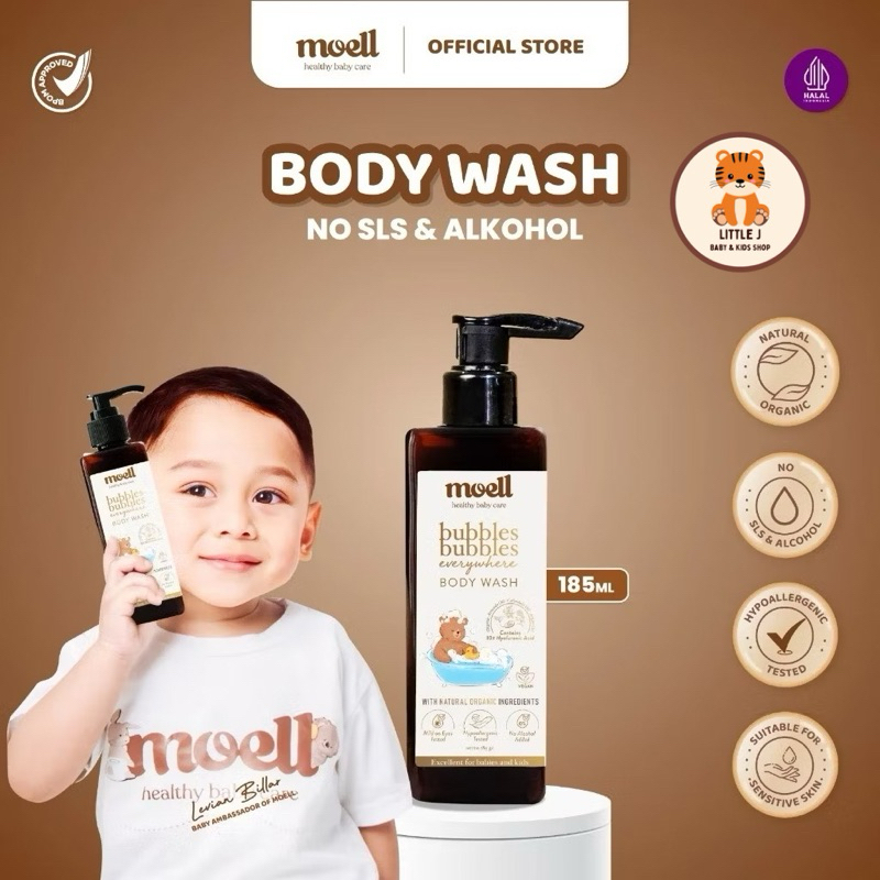 MOELL Body Wash / Sabun Bayi Moell / Sabun Anak Moell / Sabun Mandi Bayi / Sabun Mandi Anak