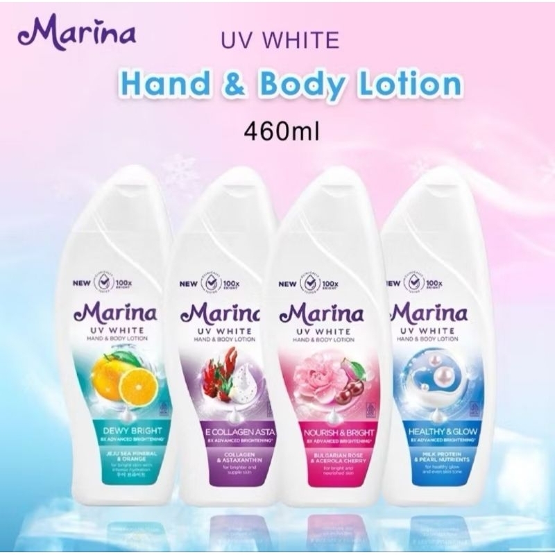 Marina   Body Lotion healthy&Glow(biru) & Extra F30 460ml (exp masih lama)