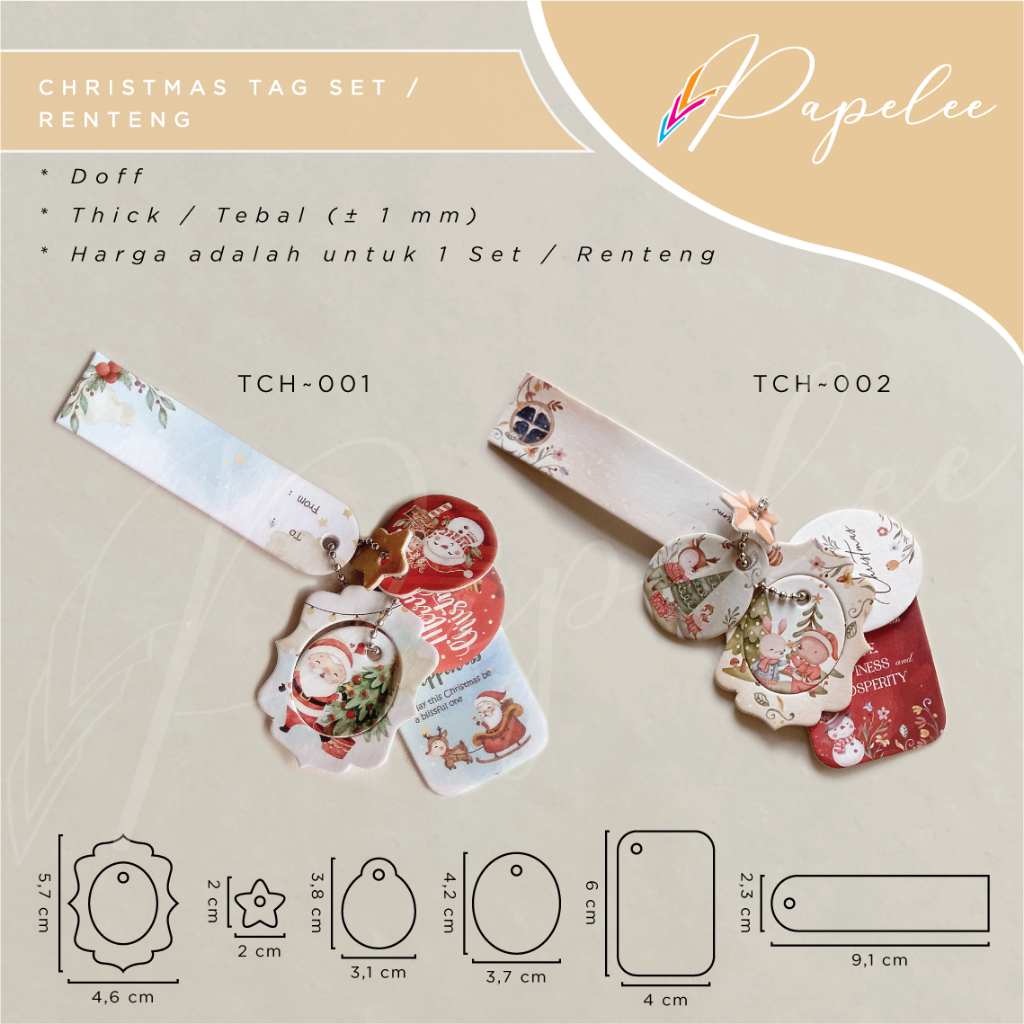 

Christmas Hang Tag Premium Set Hard Tag Natal
