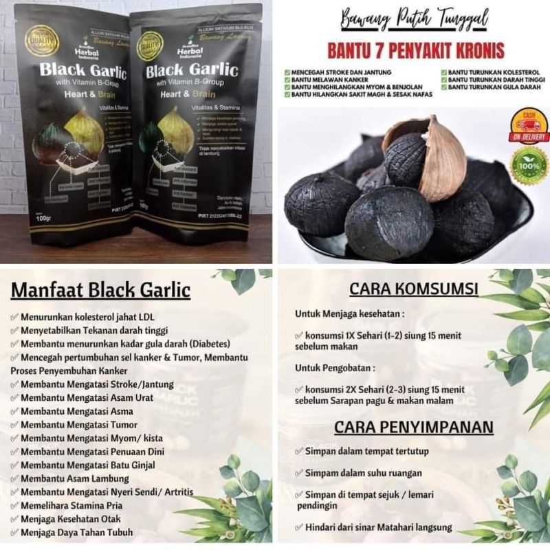 

[BISA COD] BLACK GARLIC WITH VITAMIN B-GROUP HEART & BRAIN 100 GRAM | BLACK GARLIC PREMIUM QUALITY | BAWANG HITAM TUNGGAL | BLACK GARLIC BAWANG LANANG PREMIUM | BAWANG HITAM TUNGGAL UNTUK VITALITAS DAN STAMINA TUBUH