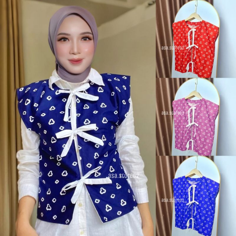 Vest Pita Jumputan Viral/Vest Wanita/Rompi Wanita