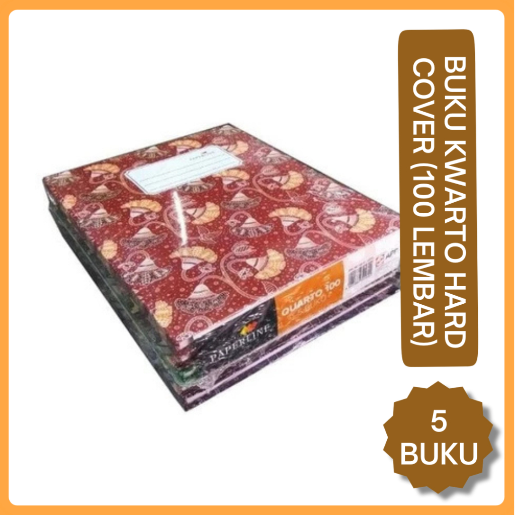 

Buku Kuarto Hard Cover Paperline 100 Lembar (1 Pak/5 Buku)