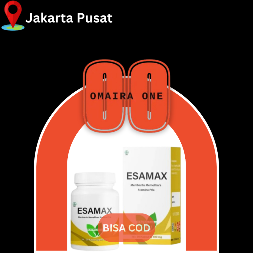 OkGasCod) Esamax Asli Obat Herbal Kuat Pria - Suplemen Penunjang Performa Pria Ampuh -OmairaOne