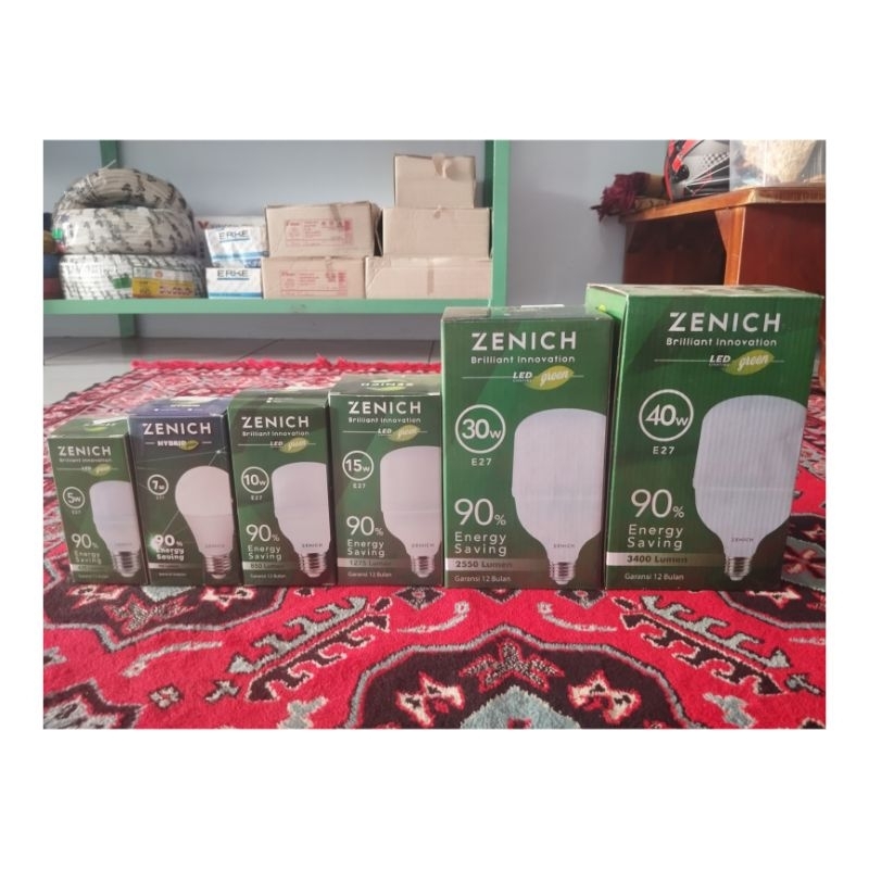 Zenich lampu led merek zenich 5w 7w 9w 10w 12w 15w 18w 23w 30w 40w