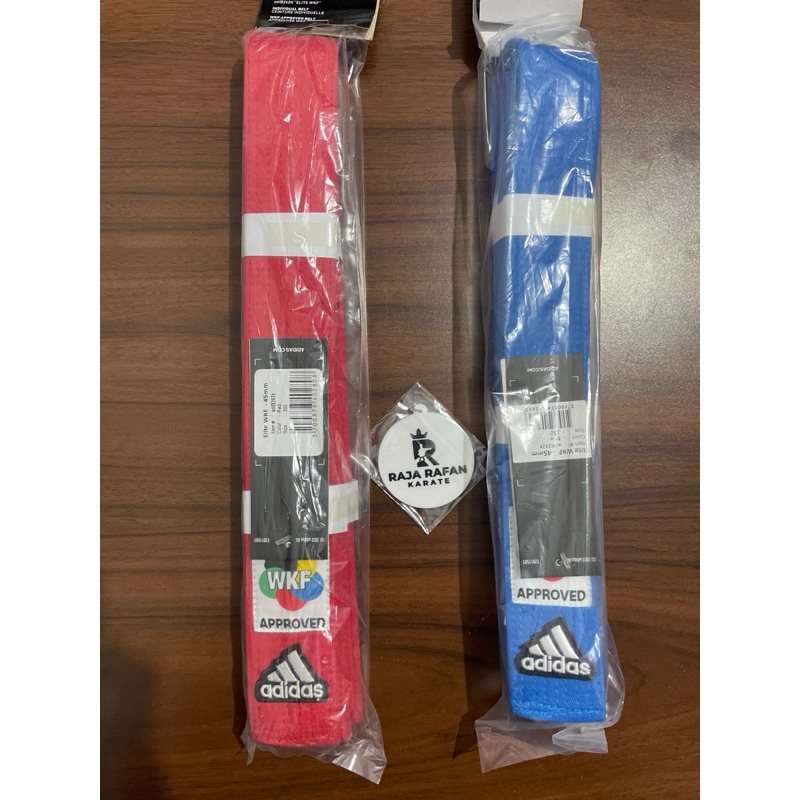 Sabuk Karate Adidas Original Kumite New 2025 Model Merah Biru