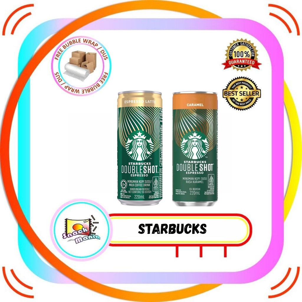 

Starbucks Double Shot Coffee Espresso | Caramel Can ~ 220 ml Kopi Kaleng