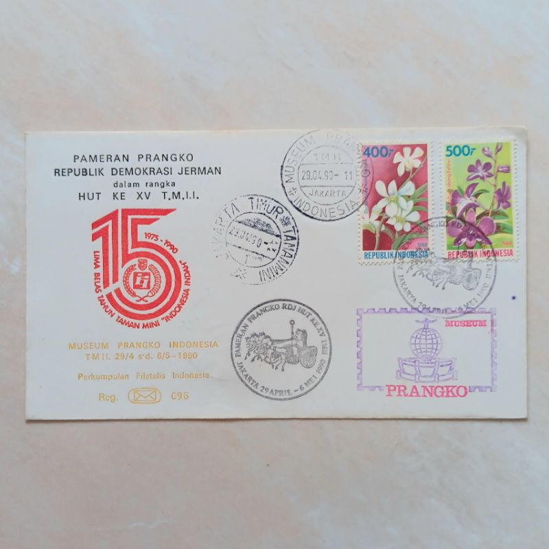

Sampul Surat HUT Ke XV T.M.I.I 1990 Pameran Prangko Republik Demokrasi Jerman - Anggrek (1988) Set Lengkap Mint