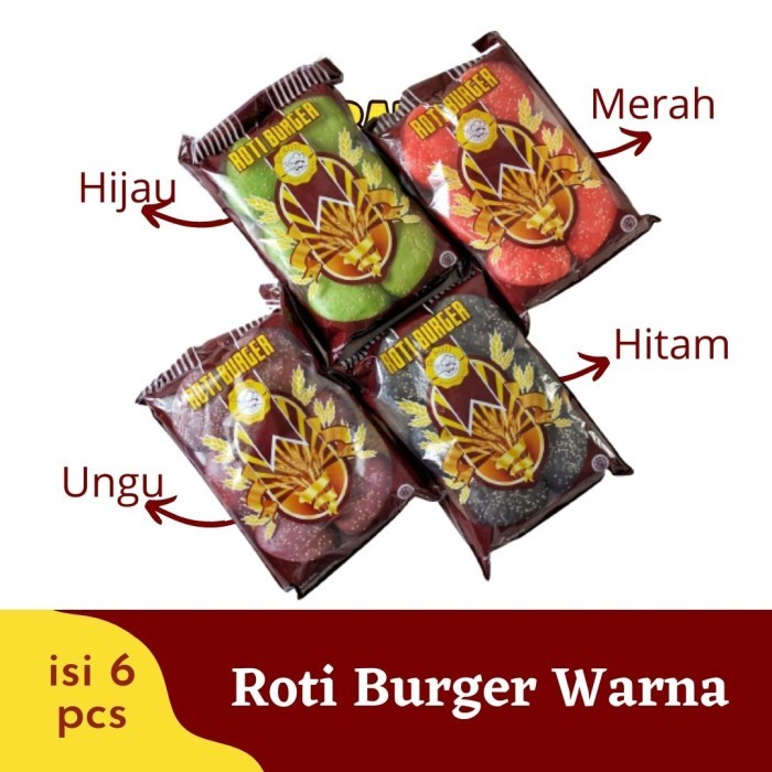 

Roti Burger Premium Original Warna Hitam De' Roti / Bun Burger /Termurah!