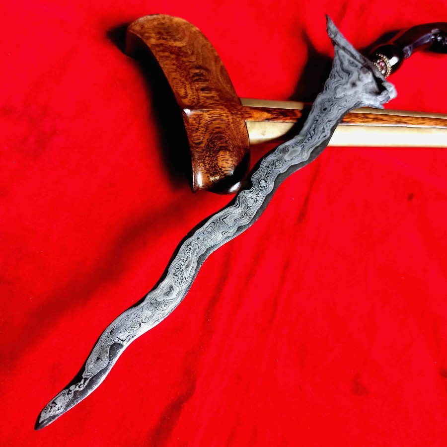 Keris Sempana Luk 9 Pamor Pendaringan Kebak Koleksi Pusaka Antik Sepuh
