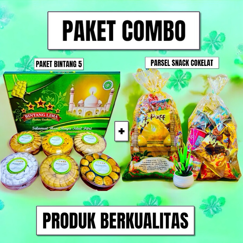 

Kue kering Lebaran Bintang 5 Besar Isi 6 Toples Combo Parsel Snack cokelat Termurah