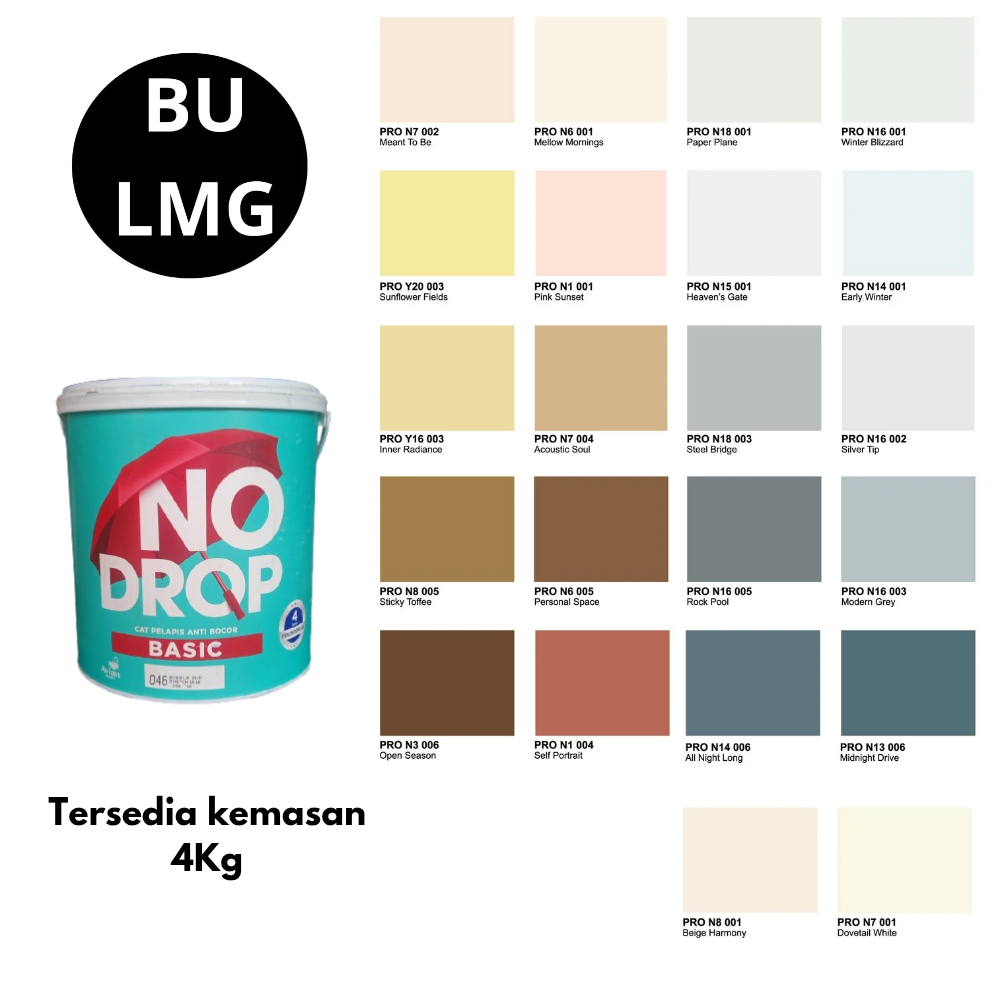 No Drop Basic TINTING 4Kg || No Drop Cat Premium || Bisa Request Warna [No Drop Basic Tinting 4Kg et
