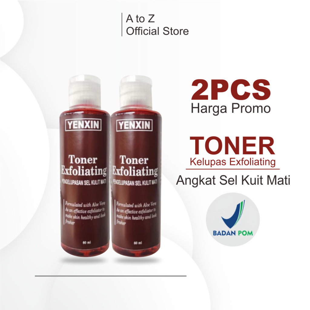 Toner Wajah Kelupas Penghilang Flek Exfoliating Bpom Angkat Sel Kulit Mati