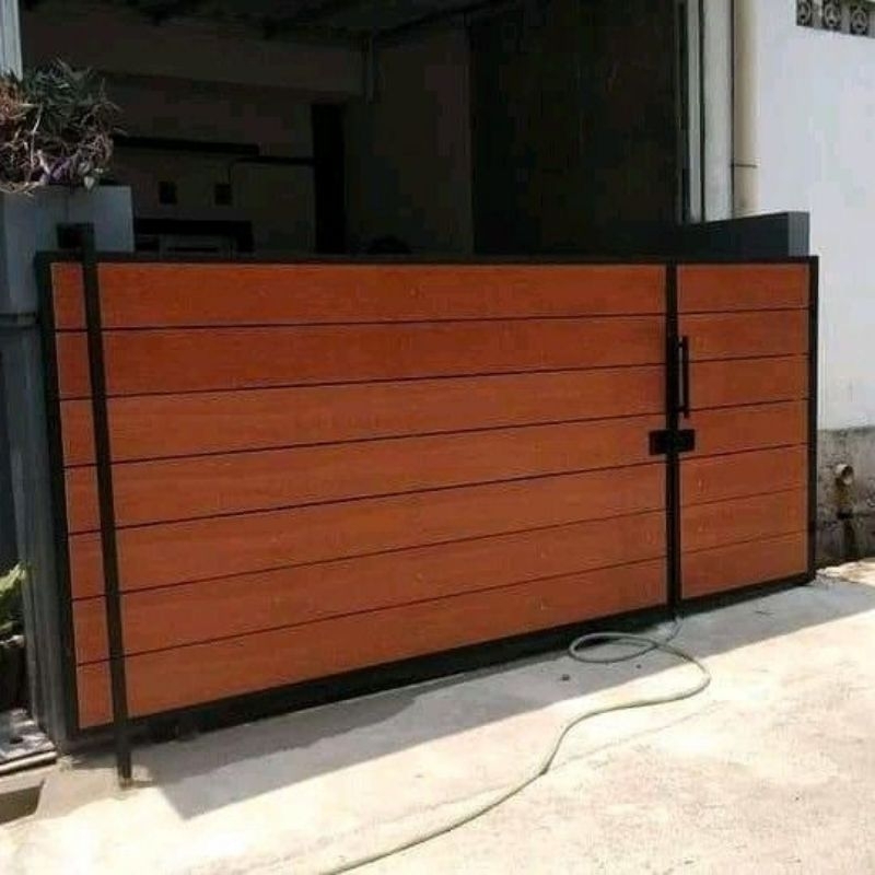 pagar rumah grc motif kayu