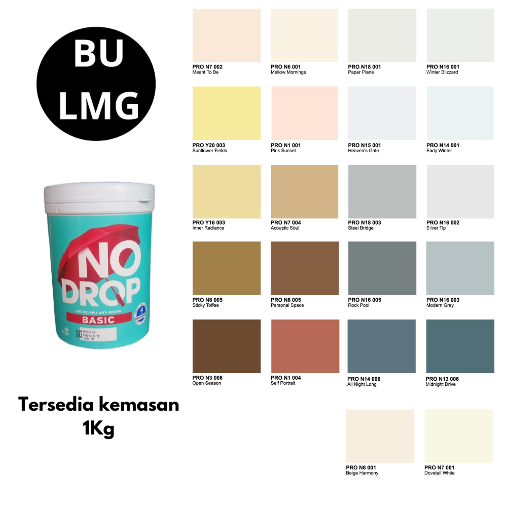 NO DROP BASIC 1L TINTING || No Drop Cat Premium || Bisa Request Warna [No Drop Basic 1L Tinting et 2