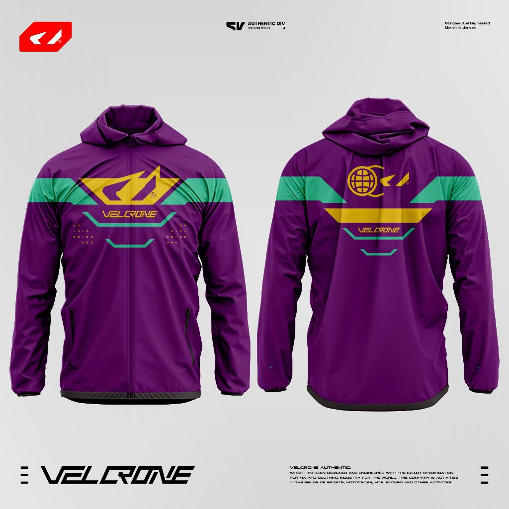JACKET VELCRONE/JACKET WINDBREAKER/JAKET WATERPROOF CUSTOM