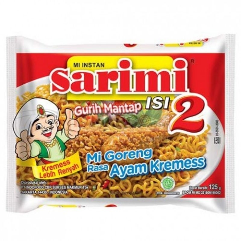 

Sarimi Ayam Kremes Isi 2 Mie Instan