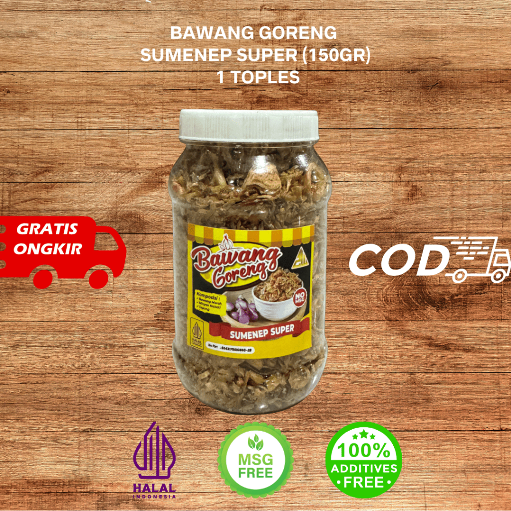 

150gr Bawang Goreng Sumenep Super 150GR brambang goreng sumenep super fried onion asli sumenep super