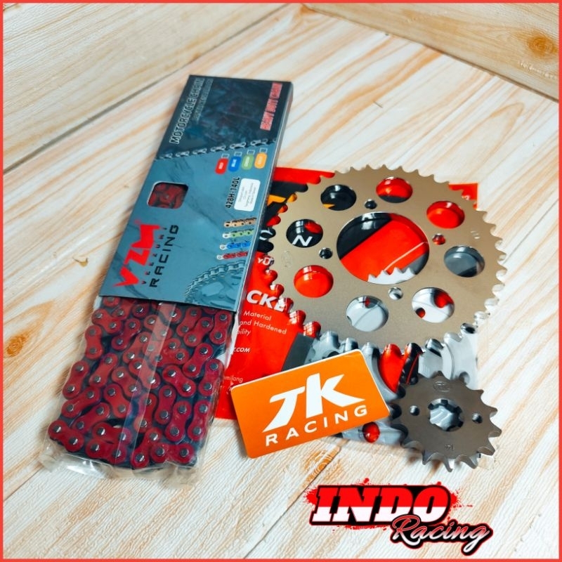 Gear Gir Set TK Racing 428 RX King Jupiter Z Vega R Vega Lama F1zr Mx Old New Rantai Merah 140L VZM 