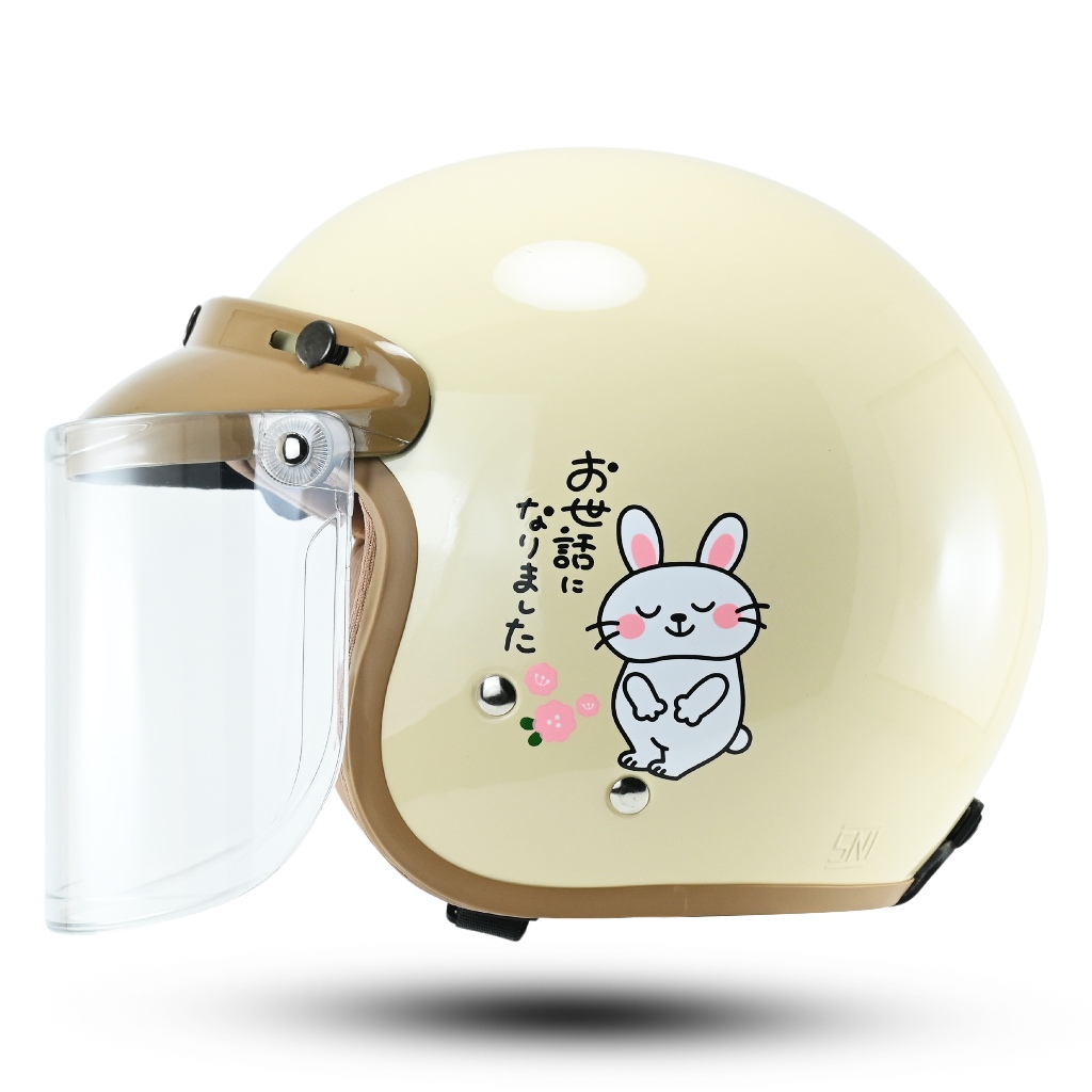 Bipplast Bogo Helm Terbaru Keren Kekinian Estetik Lucu Motif Bunny Helm Wanita 2025 SNI