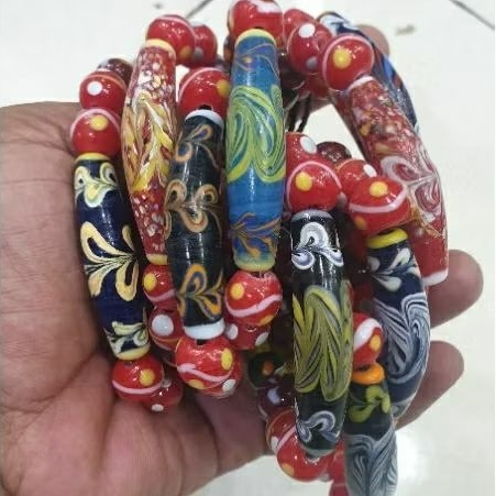 Gelang Batu Etnik Khas Dayak Kalimantan  Handmade Unik Pria Wanita Koleksi Budaya