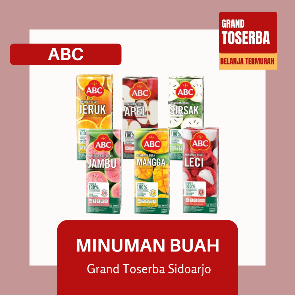 

ABC MINUMAN BUAH 250ML / SARI BUAH KEMASAN INSTAN LANGSUNG MINUM