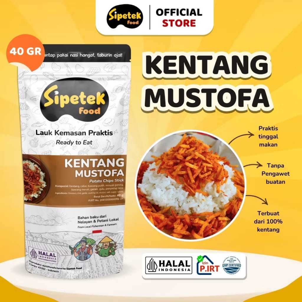 

Kentang Mustofa Sipetek 40gr Rasa Pedas Manis