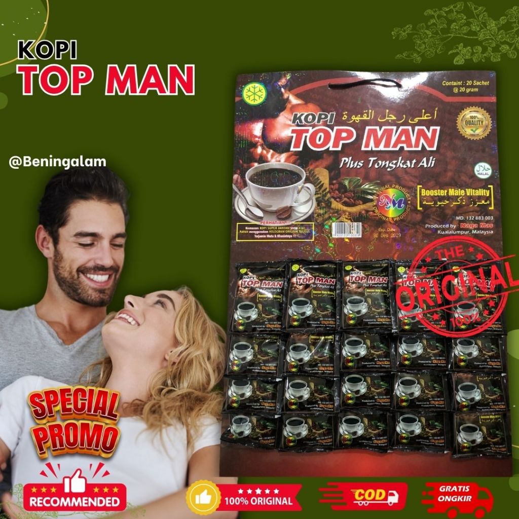 

Top Man Kopi Papan 20 Sachet Original