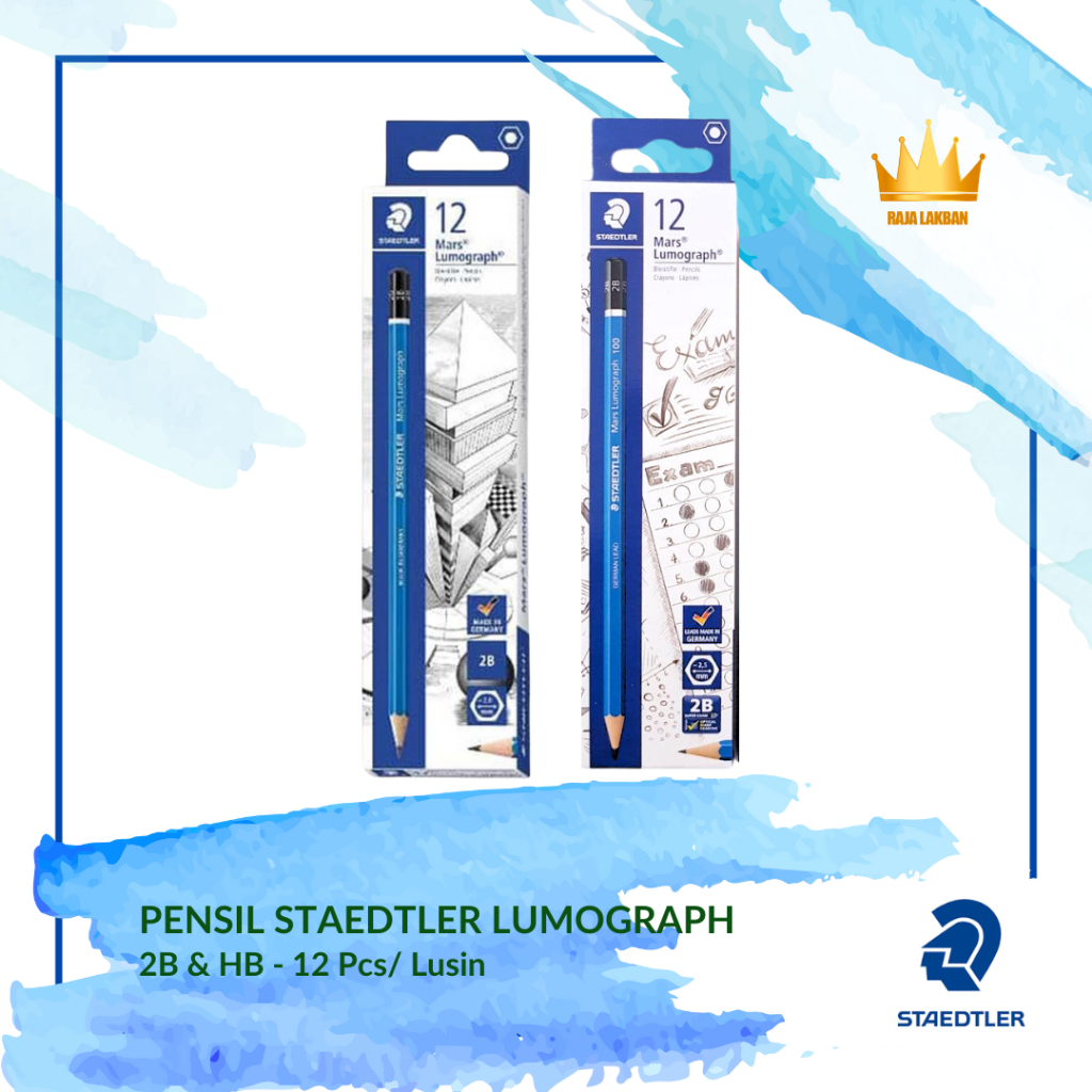 

Pensil Staedtler Lumograph Pensil Komputer 2B dan HB - Lusin