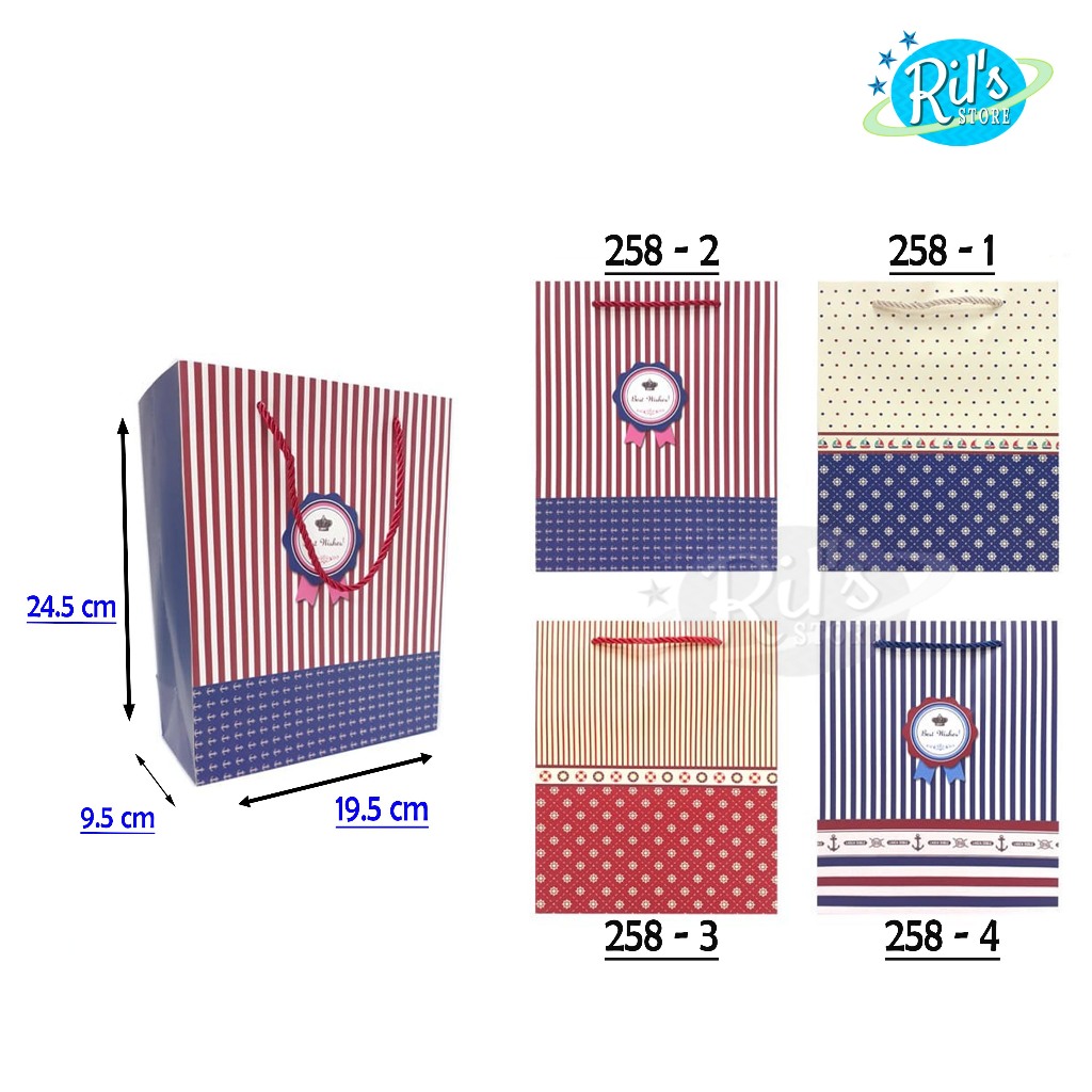 

RB Paperbag Glossy Premium Kecil 19.5x9.5x24.5 CM - Paperbag Party - Kado - Tas Kecil 19.5 x 9.5 x