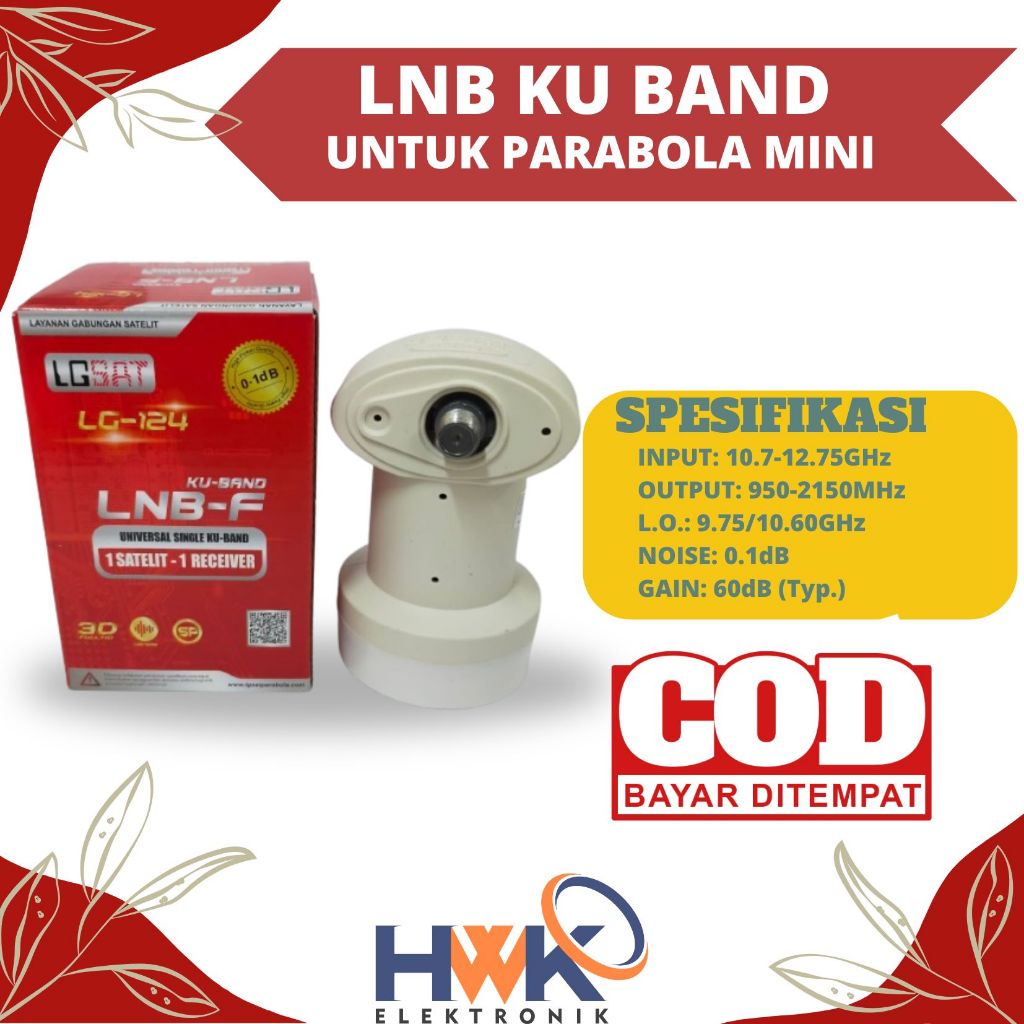 LNB KU band 1TV plus bracket  sinyal kuat