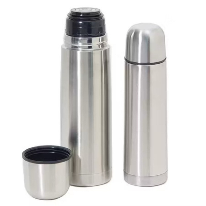 GS (C4071) Termos VACUUM flask silver 1000ml Air Panas Dingin Botol Termos Barista Kopi 1 Liter