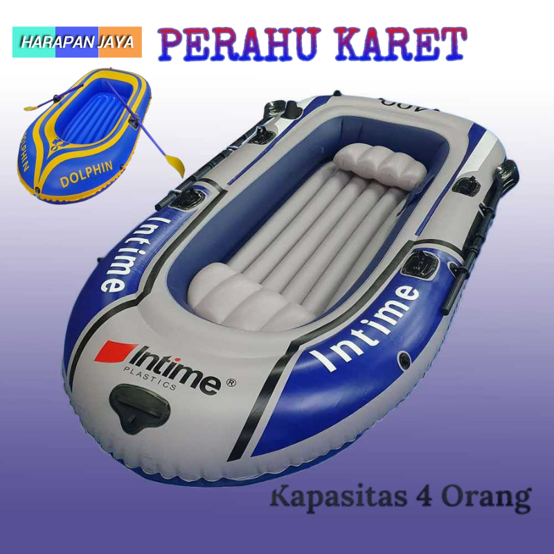 INTIME Ezwoo Perahu Karet 4 Dan 2 Orang Mancing Sekoci Evakuasi Banjir Inflatable Boat