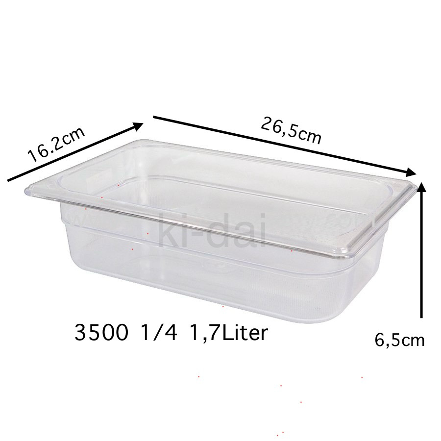 Polycarbonate/Polikarbonat/PC/Acrylic Gastronorm Food Pan plastik bening kidai