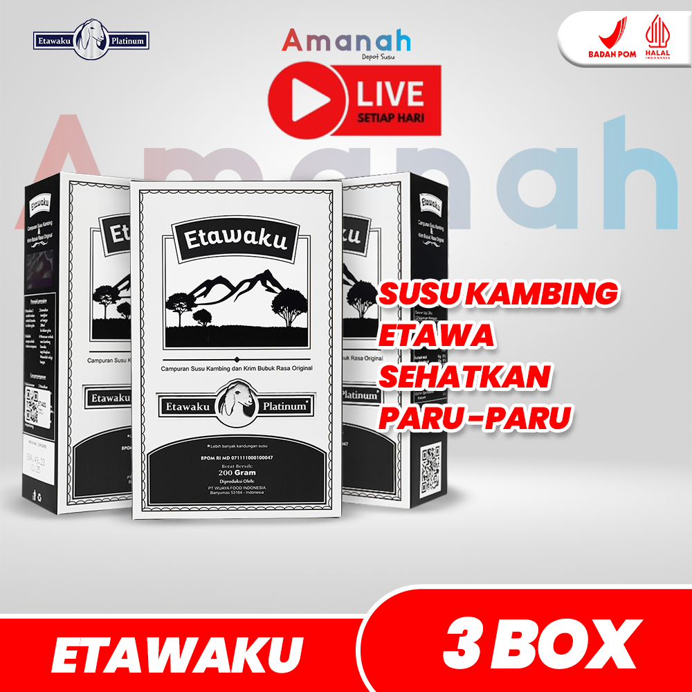 

Etawaku Platinum Paket 3 Box Susu Kambing Solusi Untuk Paru Paru Original