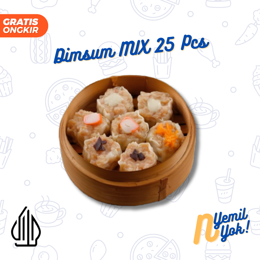 

Dimsum JUMBO MIX Frozen food Homemade 25 Pcs