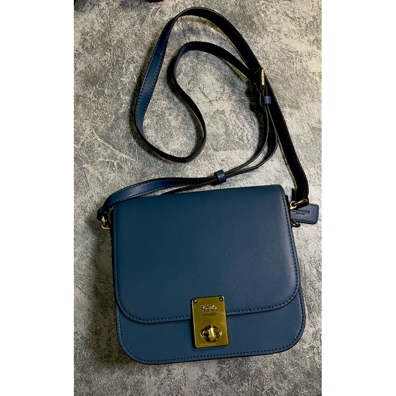 Co*ach Hutton Saddle Bag In Canvas Abstract Horse Carriage