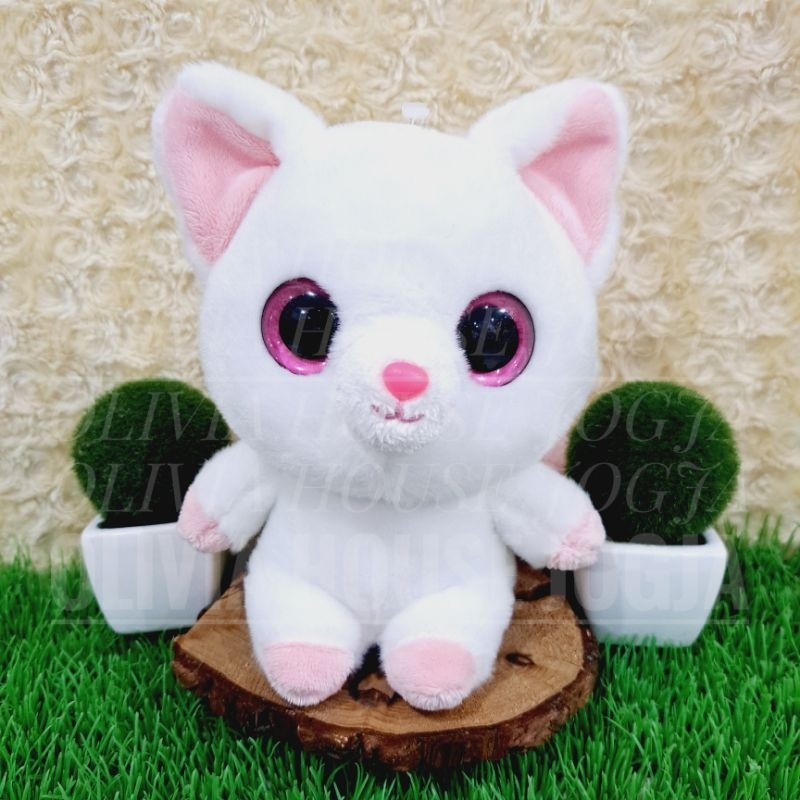 Boneka Rubah Putih Boneka Rubah Mata Belo Boneka Rubah Chubby
