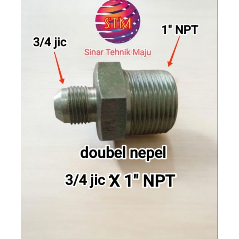 doubel nepel 3/4 jic X 1" NPT