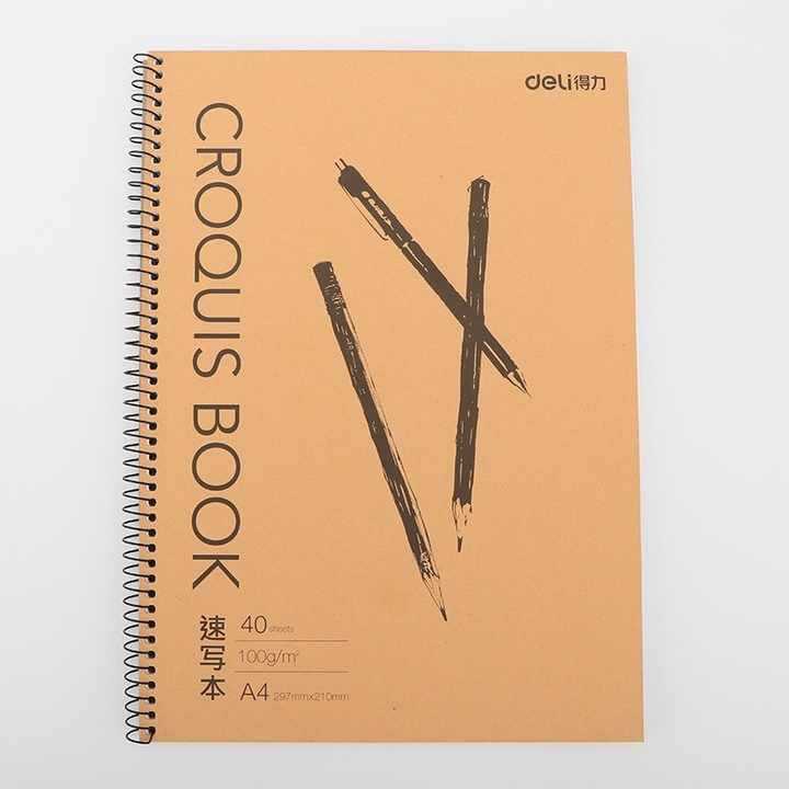 

Deli 7696 Sketch Book / Buku Sketsa Ukuran A4 Bisa Diputar 360 Derajat