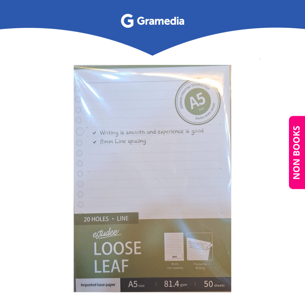 

Gramedia Surabaya - Estudee Loose Leaf Premium - Line 8MM A5