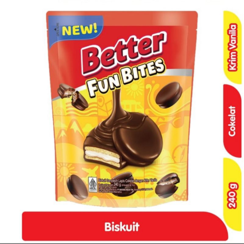 

Better Sandwich Biskuit Cokelat isi Krim Vanila 24 x 10 gr